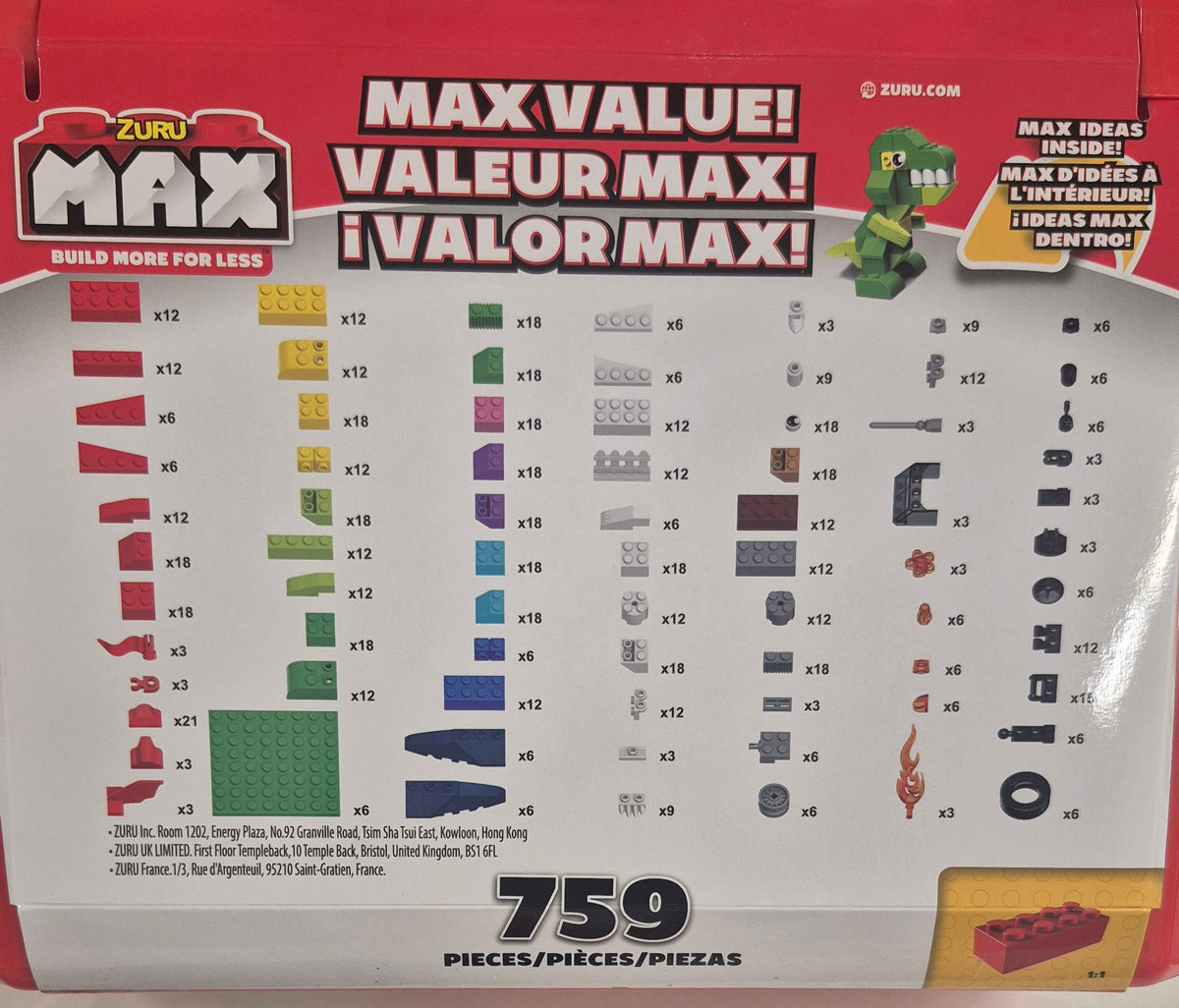 Coffret de briques Zuru MAX – 759 pièces