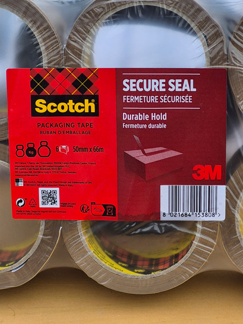Ruban d’emballage Scotch Secure Seal – pack de 6 rouleaux