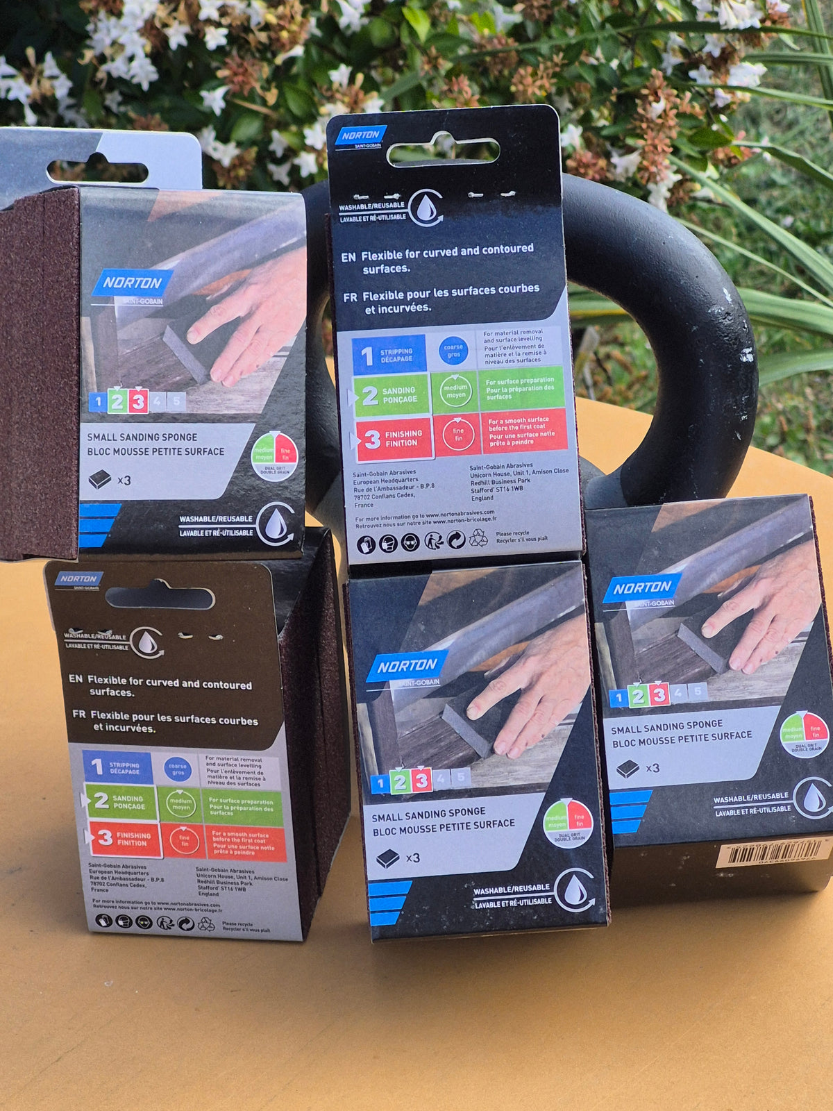 Lot de 5 éponges abrasives Norton neuves