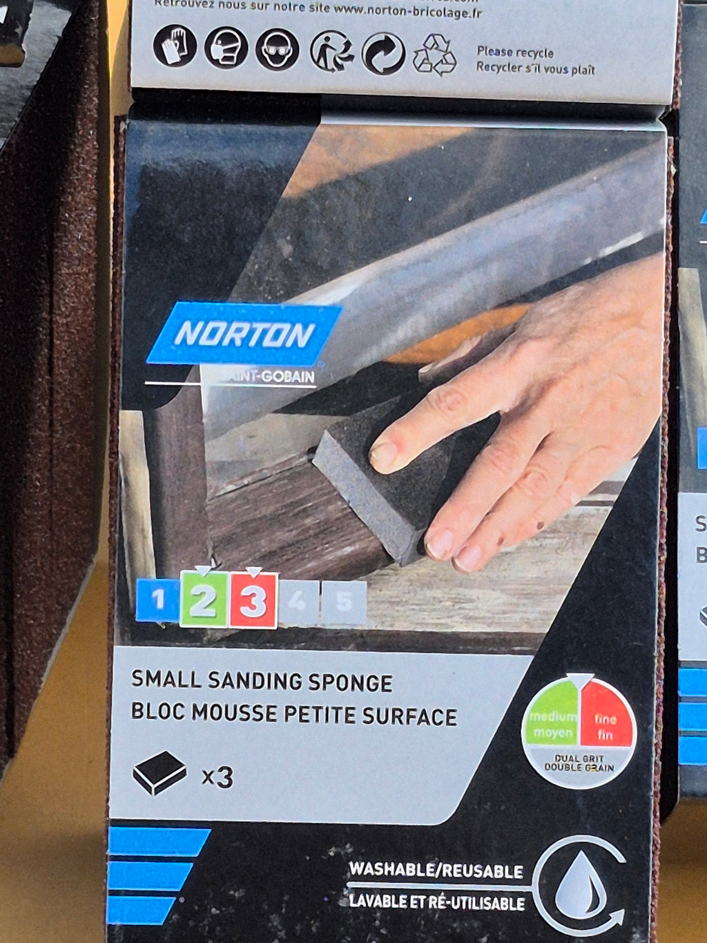 Lot de 5 éponges abrasives Norton neuves