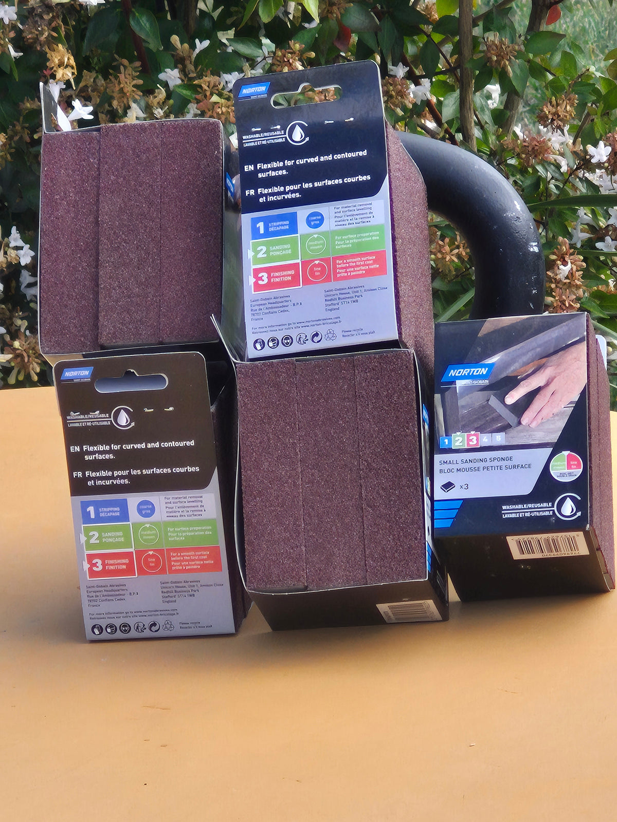 Lot de 5 éponges abrasives Norton neuves